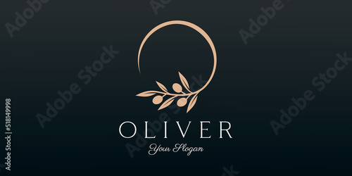Twig Olive Oil logo template icon design