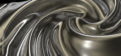 3D rendering of silver poly...