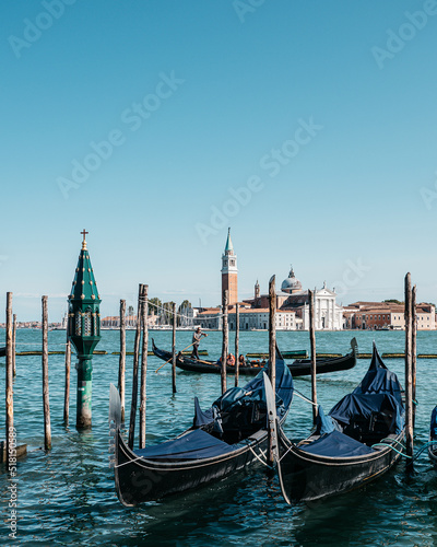 Gondolas of Venice in Italy