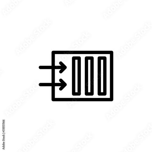 Air Filter Icon. Line Art Style Design Isolated On White Background