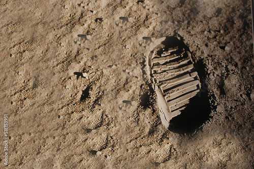 Bild auf Leinwand Step on the moon. Elements of this image furnished by NASA