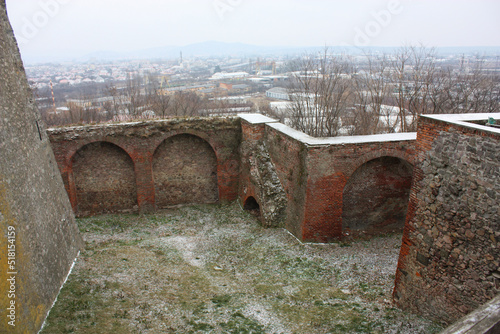 View of Palanok Castle or Mukachevo Castle, Ukraine	 photo