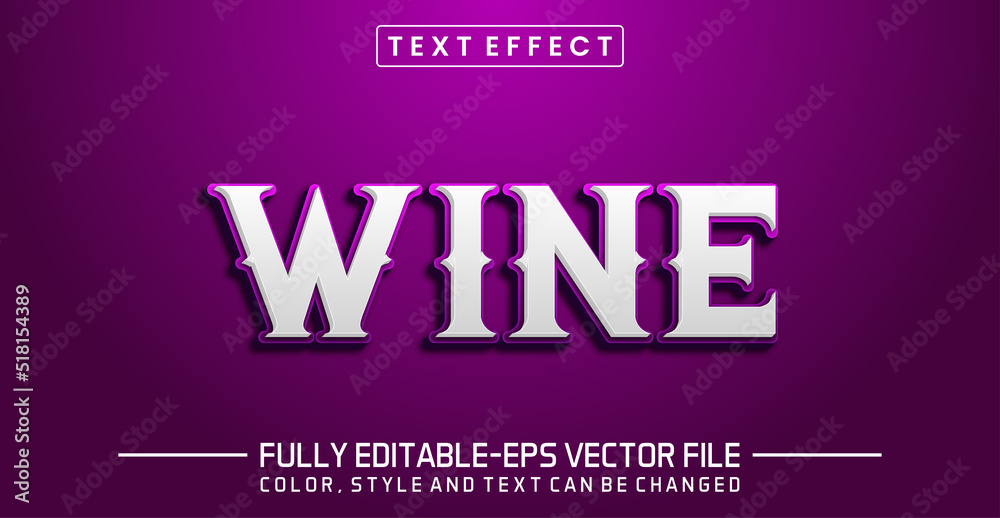 Wine text editable text effect Wine text editable text effect