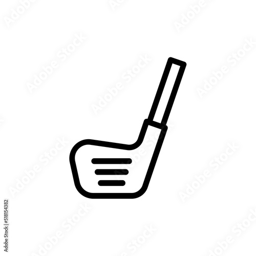 Golf Stick Icon. Line Art Style Design Isolated On White Background
