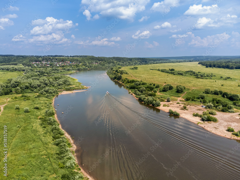 Panorama of the Oka River near small town Tarusa. Panorama of the Oka River near small town Tarusa.