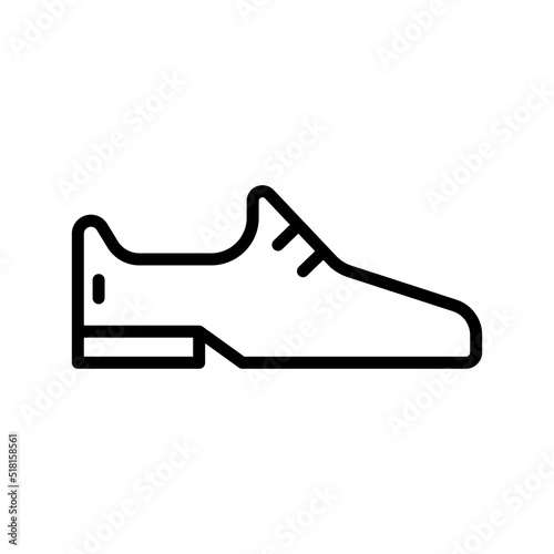 Shoes Icon. Line Art Style Design Isolated On White Background