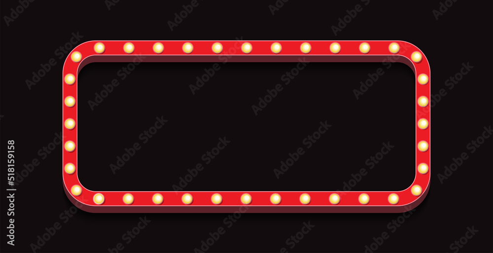 Retro lightbox board template realistic style with lightbulb isolated on transparent background for poster, banner advertising, promotion and sale billboard, cinema, bar show or restaurant. Vector 10 Retro lightbox board template realistic style with lightbulb isolated on transparent background for poster, banner advertising, promotion and sale billboard, cinema, bar show or restaurant. Vector 10