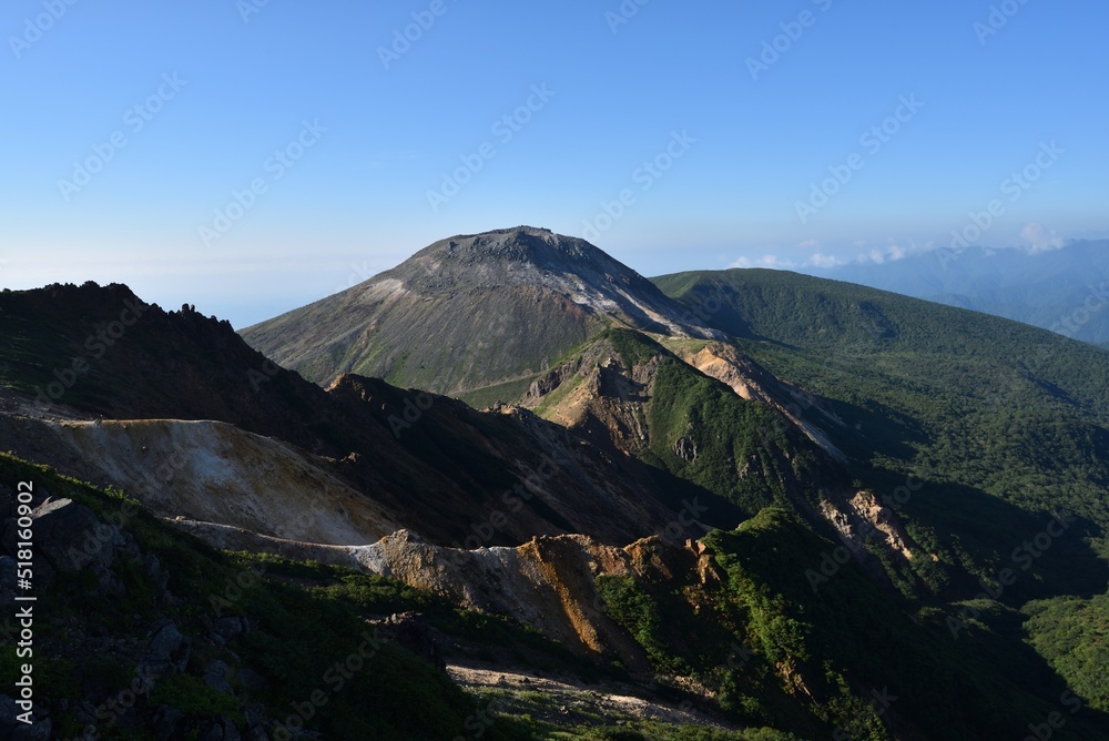 Climbing mountain ridge, Nasu, Tochigi, Japan Climbing mountain ridge, Nasu, Tochigi, Japan