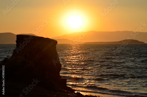 Sonnenuntergang und Meer