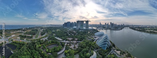 Fotografie, Tablou Marina Bay, Singapore - July 13, 2022: The Landmark Buildings and Tourist Attrac