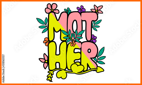 Happy Mother   s Day T-shirt Design.