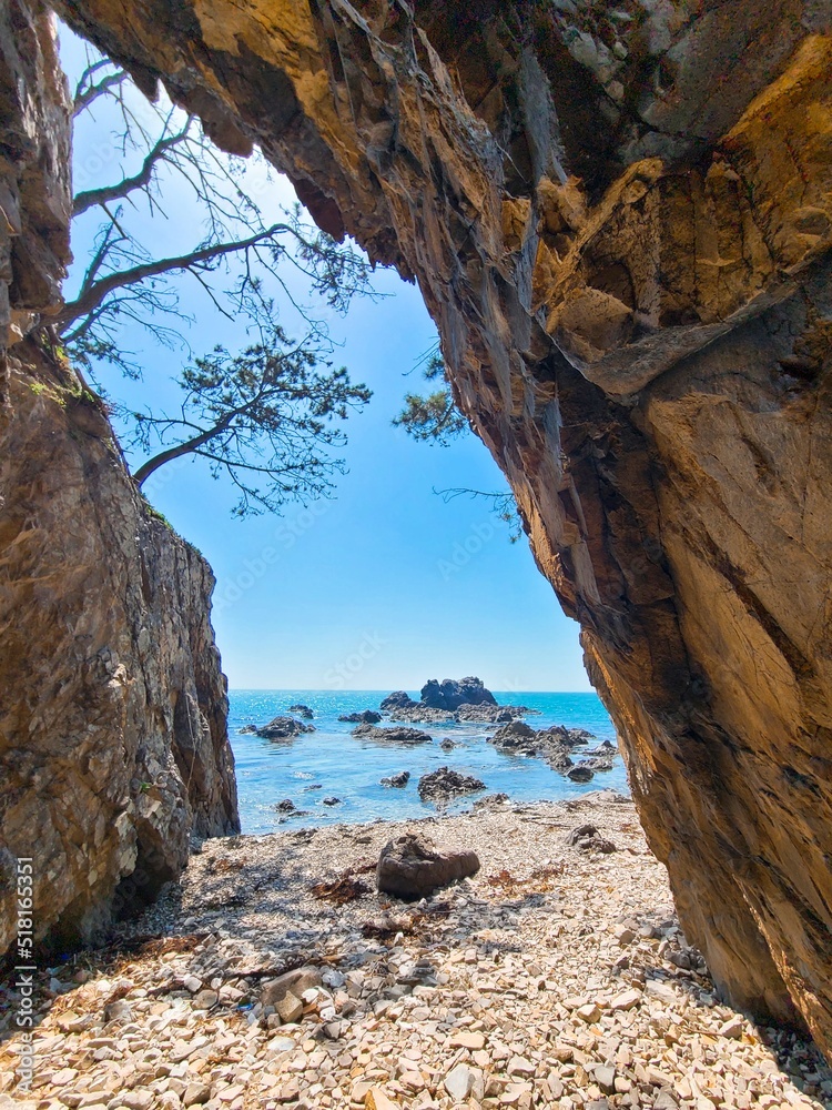 rocks and sea