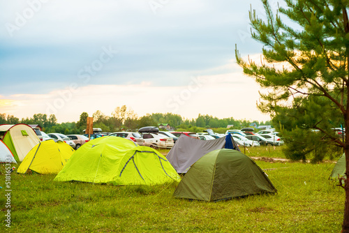 The Tent city. Camping