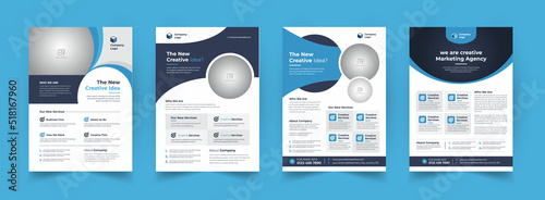 Corporate business flyer template design set, Brochure design, cover modern layout, annual report, poster, flyer in A4 with colorful business proposal, promotion, advertise, publication, cover page.