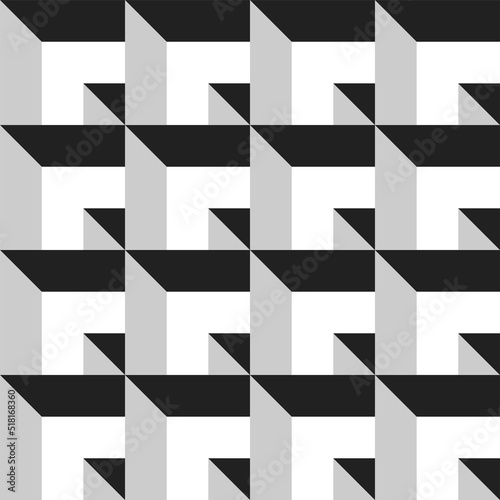 Minimal geometric 3d illusion pattern background