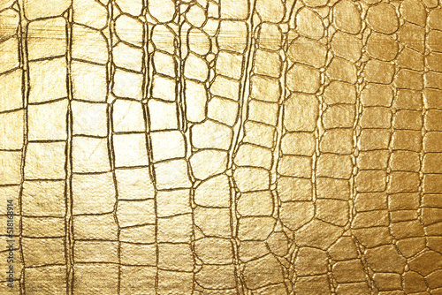 Fotomurale yellow gold crocodile skin texture close up
