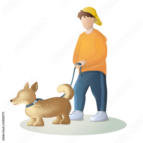 boy with dog