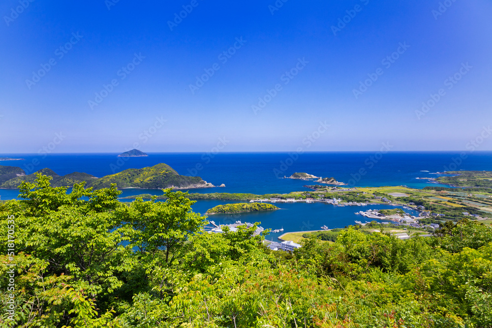 城岳展望所から見える白石浦の風景