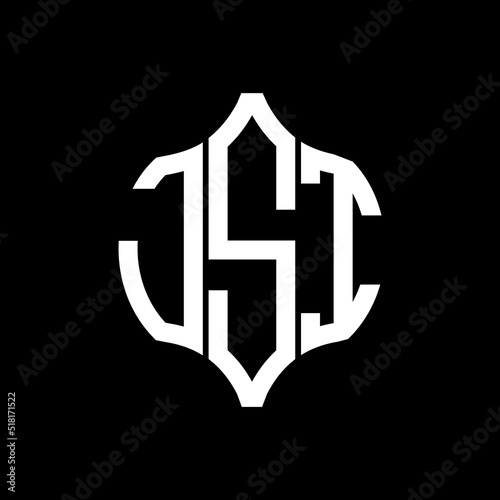 JSI letter logo. JSI best black background vector image. JSI Monogram logo design for entrepreneur and business.
