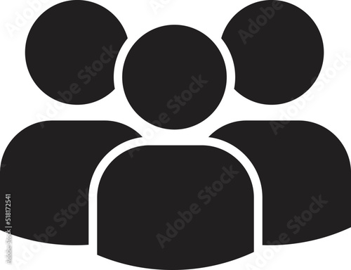 Multi User Vector Illustration Icon . People Icon