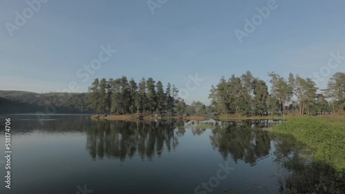 Peaceful Morning at Situ Patengan Patenggang Lake in Ciwidey Bandung West Java Indonesia photo