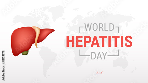 World Hepatitis day on white background