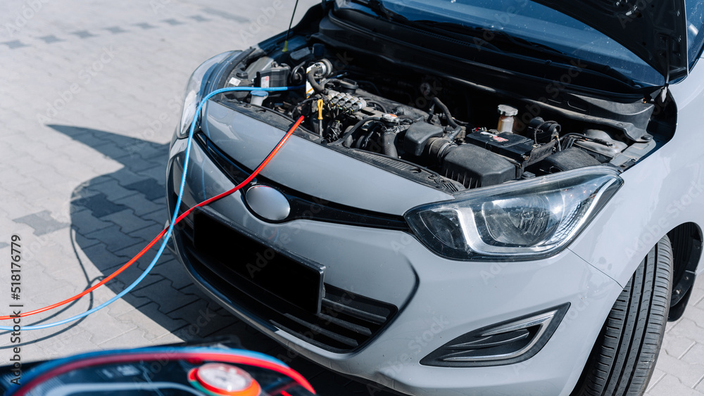 Ac service car air repair conditioner. Check automotive vehicle conditioning system and refill automobile ac compressor. Diagnostic auto car conditioner service.