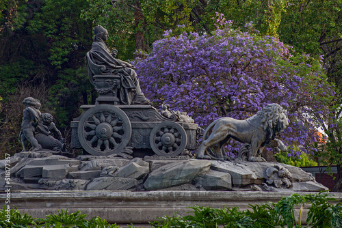 The fountain of Cibeles in Madrid Square, at colonia Roma in Mexico City - An exact copy from the original in Madrid built in 1777 photo