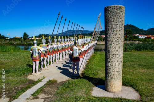 Soldados romanos Rio Lima en Ponte de Lima Portugal 