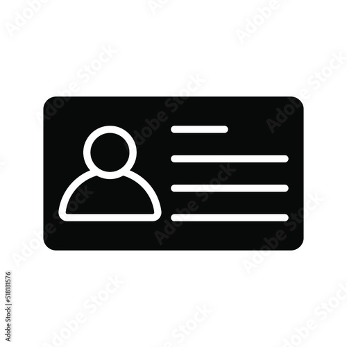 Business cards icon. Id card sign. vector illustration