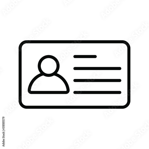 Business cards icon. Id card sign. vector illustration