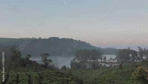 Peaceful Morning at Situ Patengan Patenggang Lake in Ciwidey Bandung West Java Indonesia photo