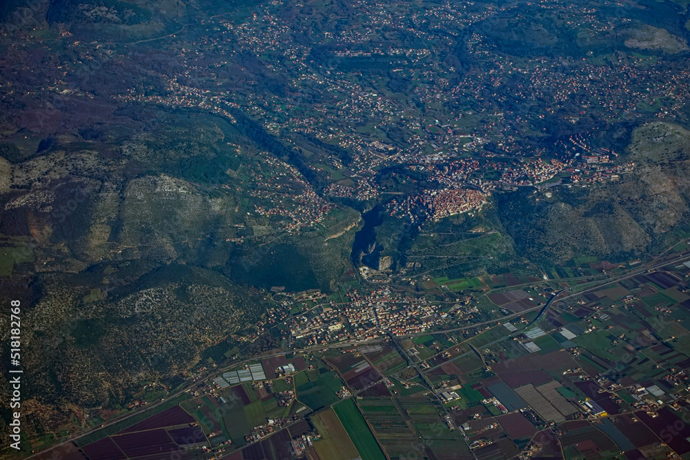 Visuale aerea di Sezze, 