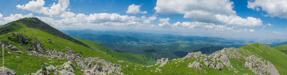 view of the mountains in summer