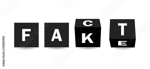 Fact or fake sign on white background cool vector design