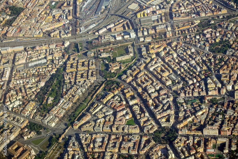 vista aerea di Roma capitale