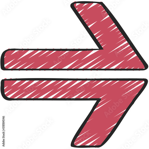 Split Right Arrow Icon