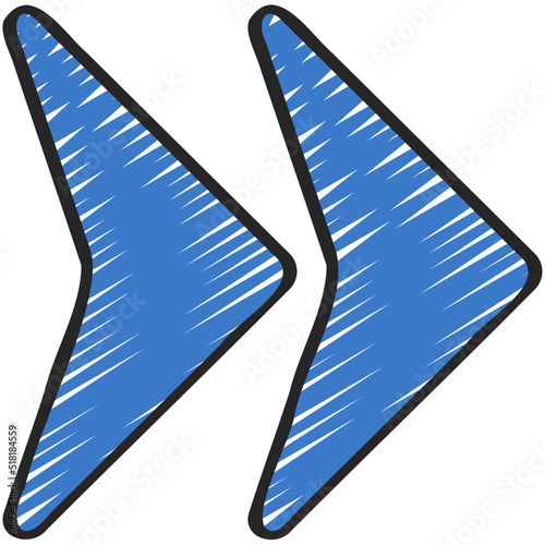 Double Triangle Arrows Icon