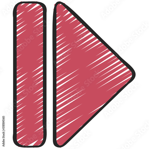 Line Triangle Arrow Icon
