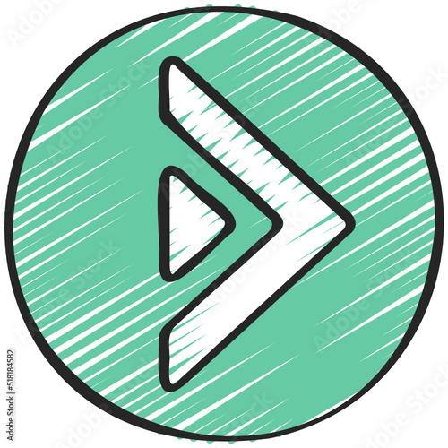 Futuristic Next Arrow Icon