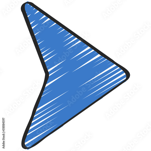 Dented Triangle Arrow Icon