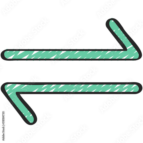 Split Thin Arrows Icon