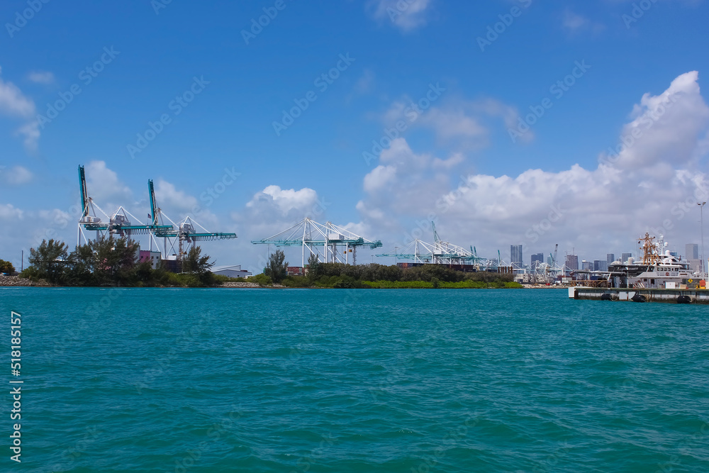 Many containers at Port Miami, one of the largest cargo port