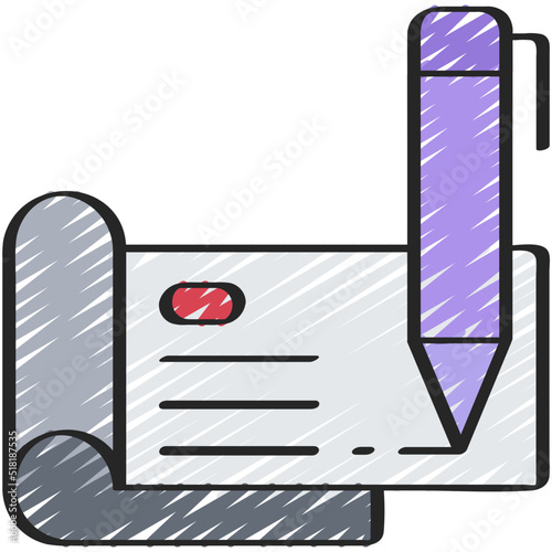 Sign Checkbook Icon