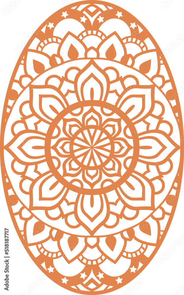 Mandala for adult coloring book,coloring page,print on product, laser cut, paper cut and so on. Vector illustration.


