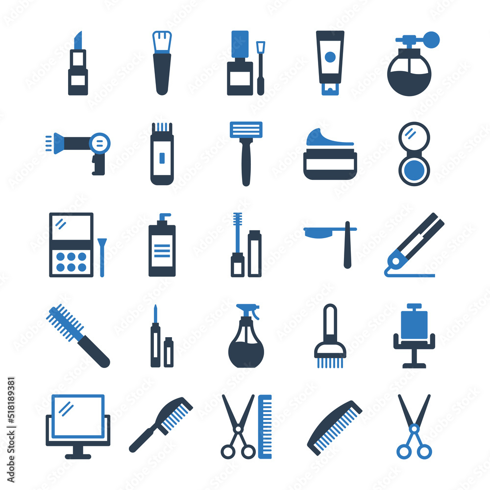barber icon set - salon icon set barber icon set - salon icon set