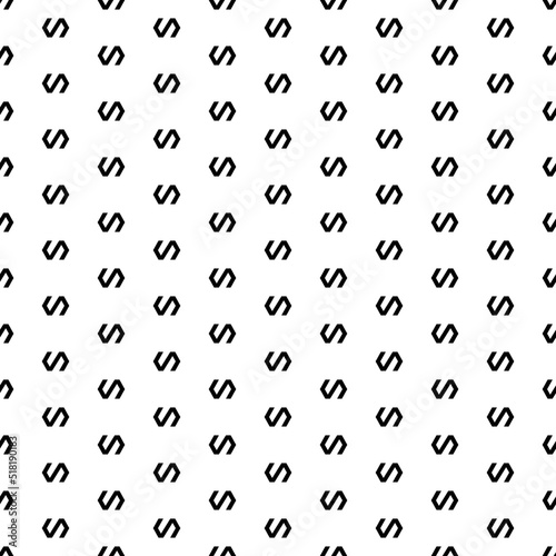 Square seamless background pattern from geometric shapes. The pattern is evenly filled with big black polymer symbols. Vector illustration on white background