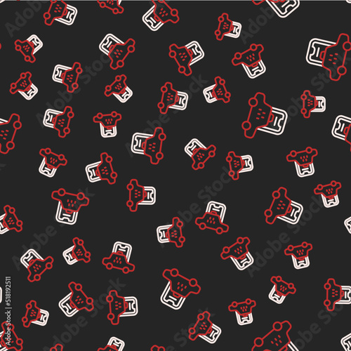 Line Taxi mobile app icon isolated seamless pattern on black background. Mobile application taxi. Vector