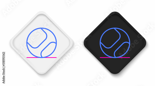 Line Baseball ball icon isolated on white background. Colorful outline concept. Vector