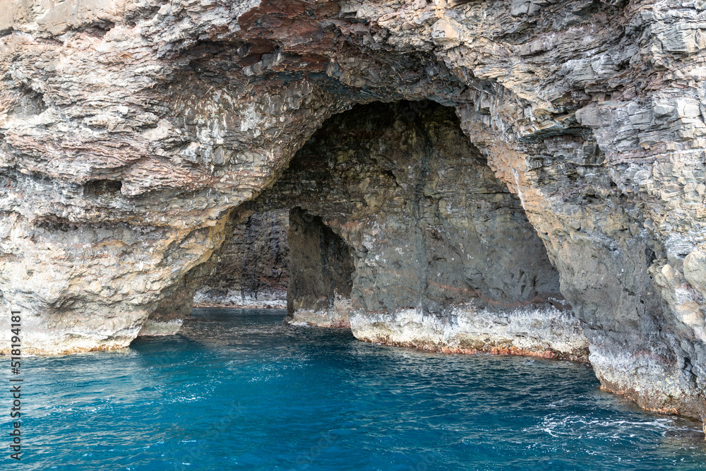 Cave along the coastline